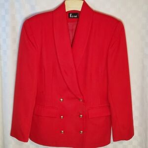 ☃️ Kishi Red Double Breasted Blazer